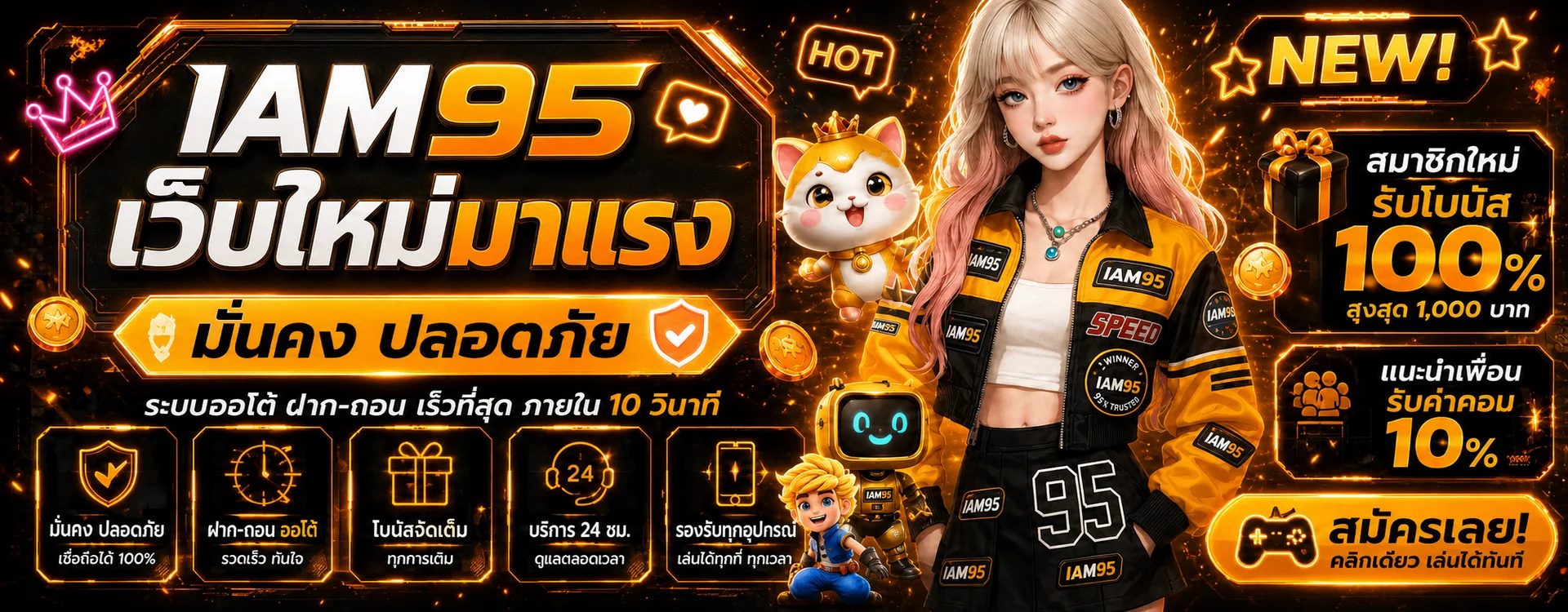 IAM95 เว็บพนันออนไลน์ สล็อต คาสิโน กีฬา หวย ครบ